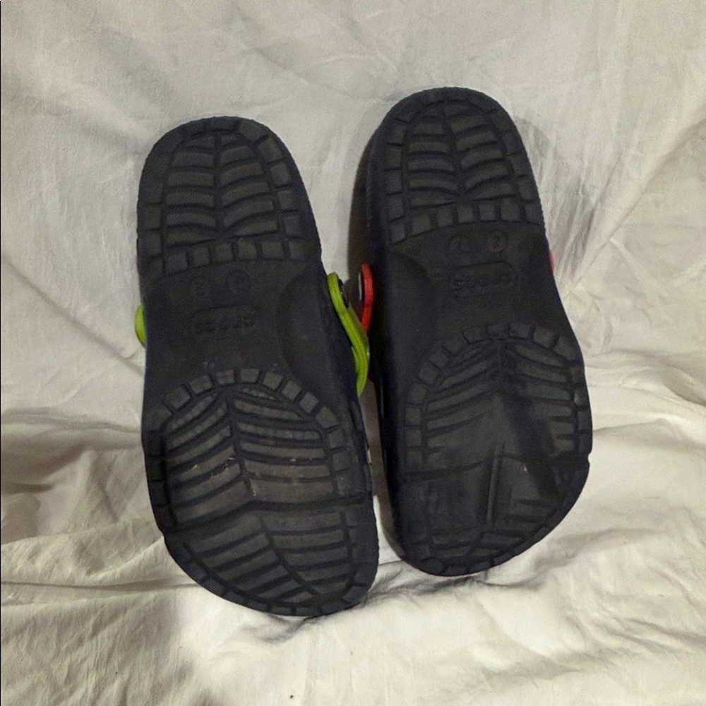 CROCS Kids Toy Story Clogs - Navy and Lime - Picture 3 of 6